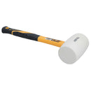 32oz White Rubber Mallet With Fibreglass Handle Hammer Non Marking Head