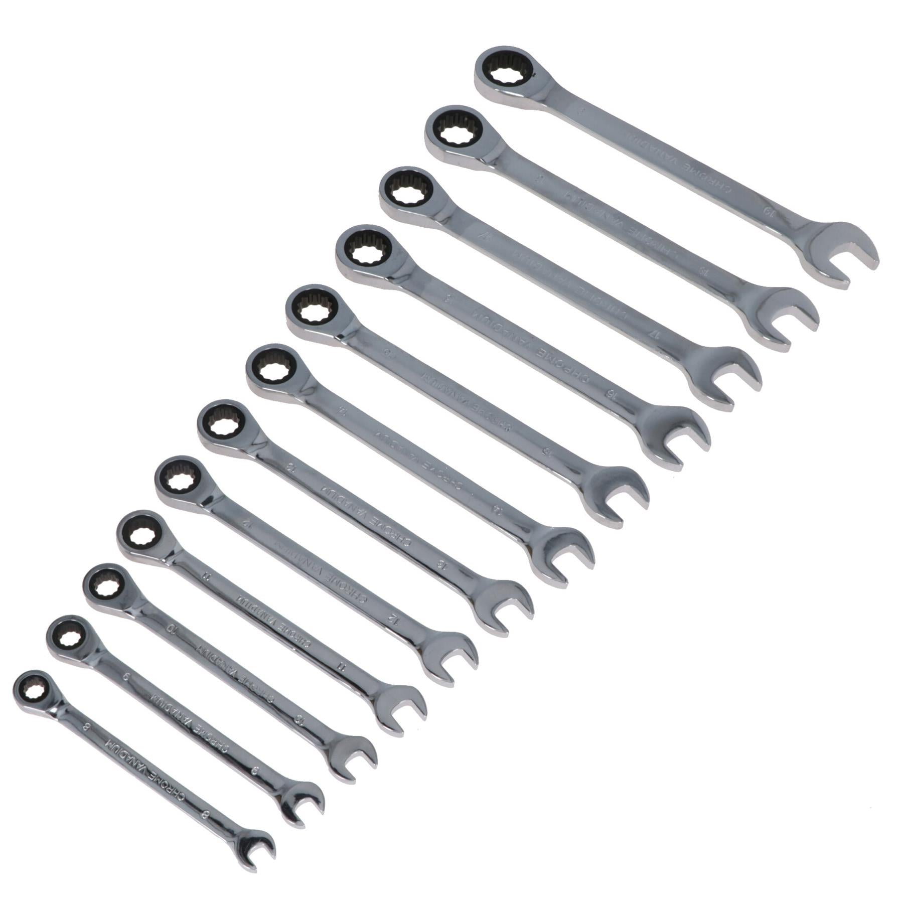 12pc Metric Gear Ratchet Spanner Combination Wrench 8 – 19mm 72 Teeth