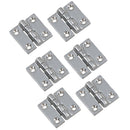Polished Door Butt Hinge Stainless Steel 38mm x 38mm 316 Marine Cabin