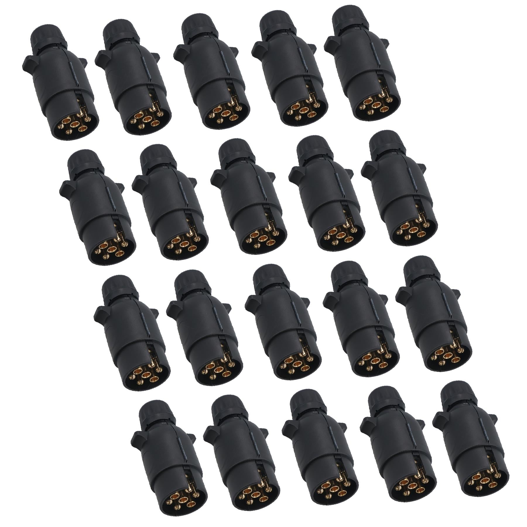 12N 7 Pin Plug Plastic Car Trailer Caravan Electrical Wiring Lights Connector