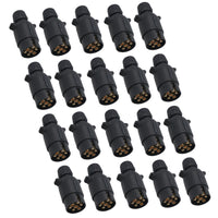 12N 7 Pin Plug Plastic Car Trailer Caravan Electrical Wiring Lights Connector