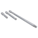 3pc 3/8" Drive Straight Socket Ratchet Extension Bar Set 75mm 125mm 250mm