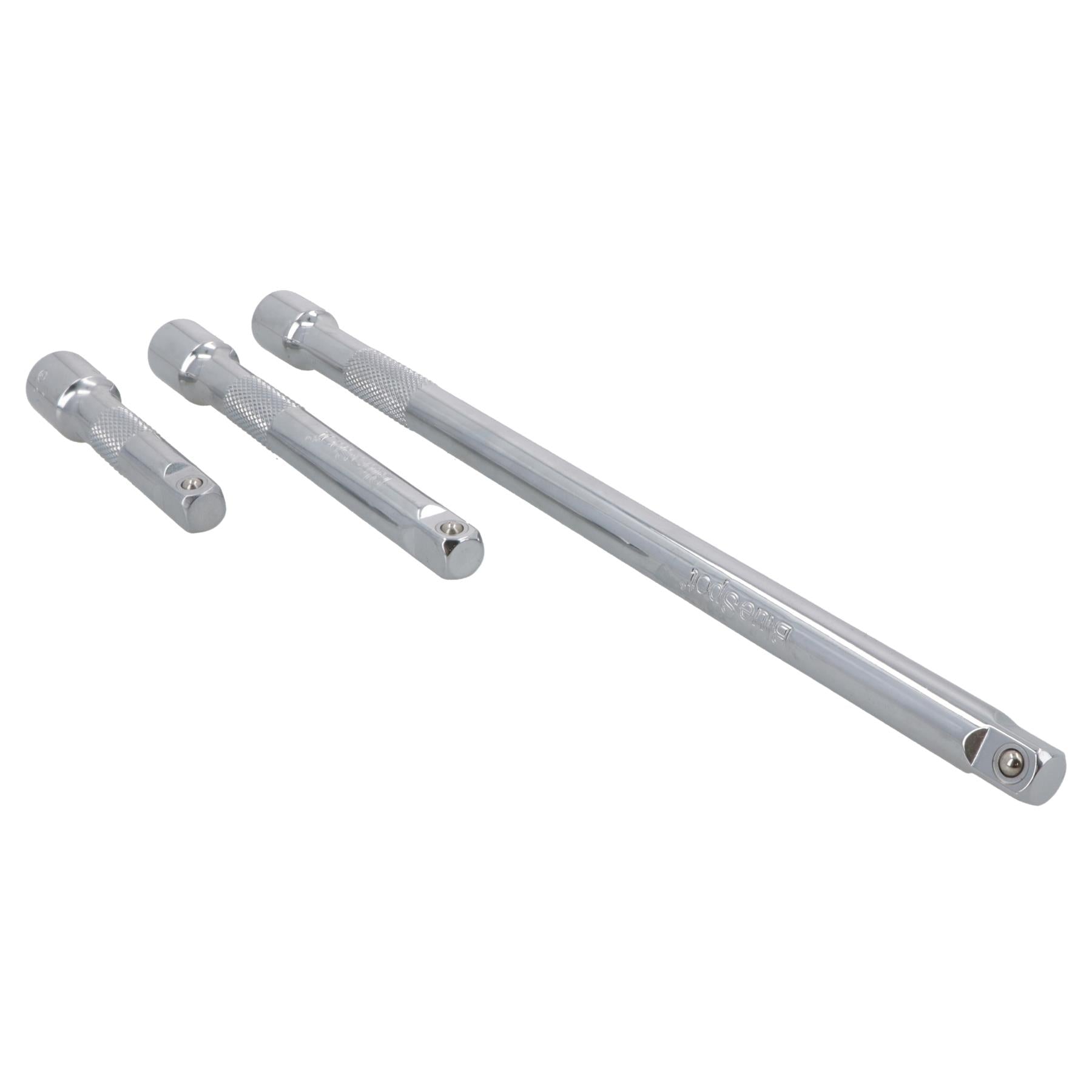 3pc 3/8" Drive Straight Socket Ratchet Extension Bar Set 75mm 125mm 250mm