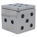 Ceramic Dice Box Mirrored Silver Storage Trinket Jewellery House Home Decor