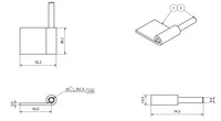 2 Pack Left Hand Steel Lift Off Leaf Hinges 50x80mm Heavy Duty Door Hinge