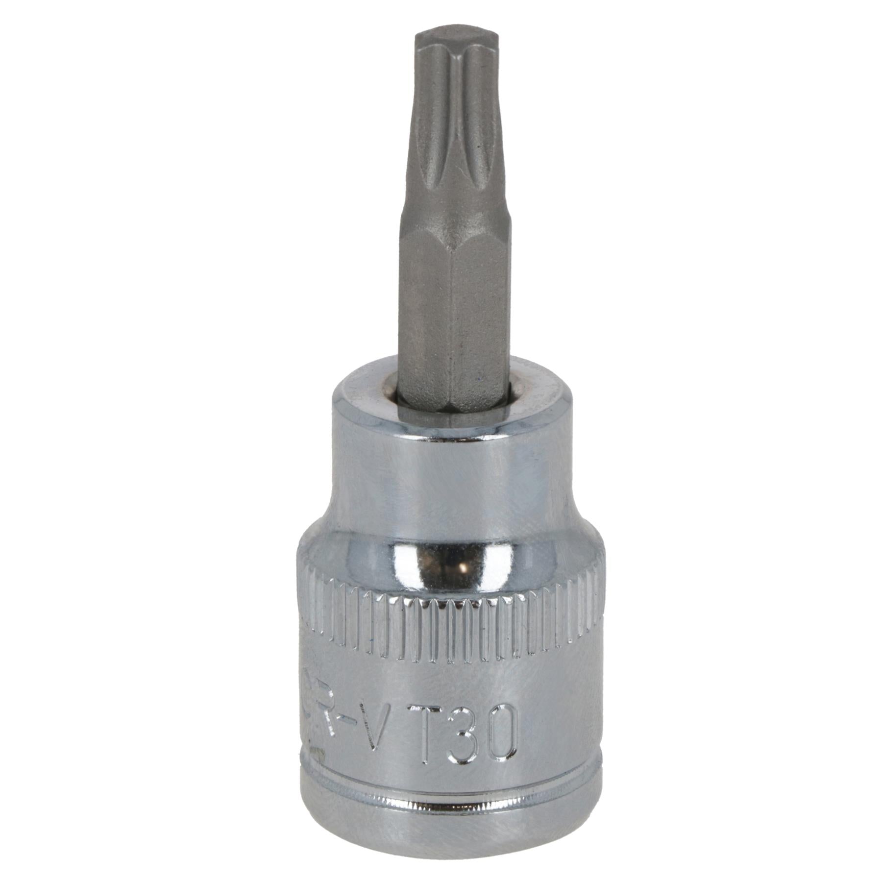 T30 Male Torx Bit Star Socket 3/8" Drive Standard Internal Chrome Vanadium Steel