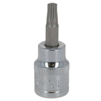 T30 Male Torx Bit Star Socket 3/8" Drive Standard Internal Chrome Vanadium Steel