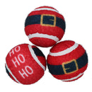 9PK Dog Red Festive Christmas Gift Themed Tennis Balls Ball Mad Xmas Gift