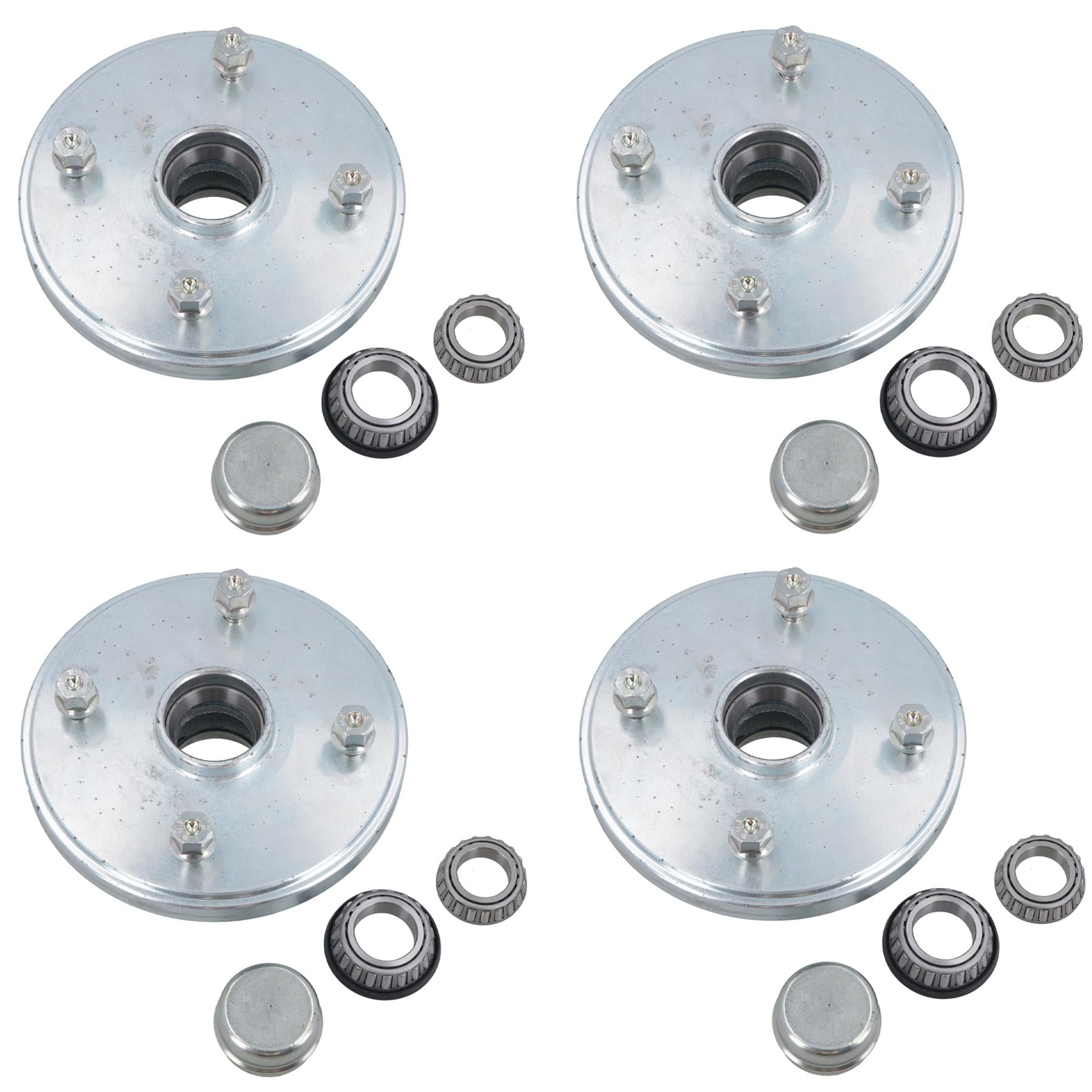 Trailer Wheel Hub 5.5" (139.7mm) PCD Bearings Wheel Bolts & Cap Indespension