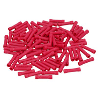 Insulated Straight Butt Connectors Electrical Crimps on Terminals Wire Cable Red