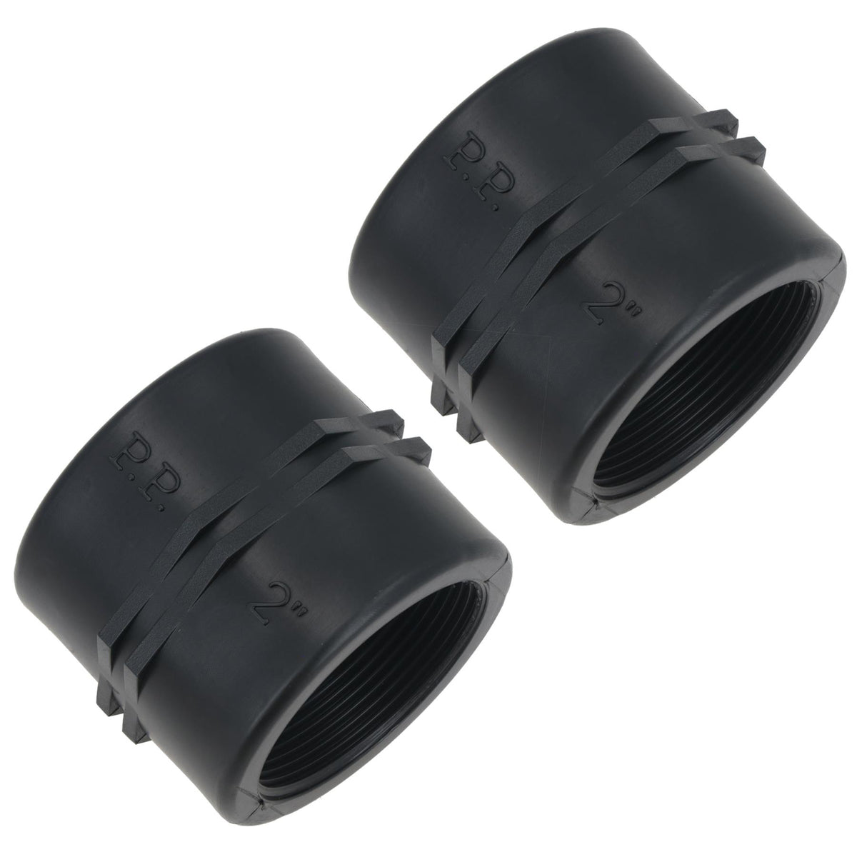 Polypropylene PP Female Threaded Pipe Fitting Sockets 2in – 2in BSP
