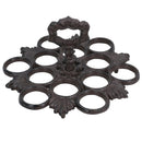 12 Egg Holder Rack Basket Cast Iron Metal Kitchen Chicken Storage Cookware