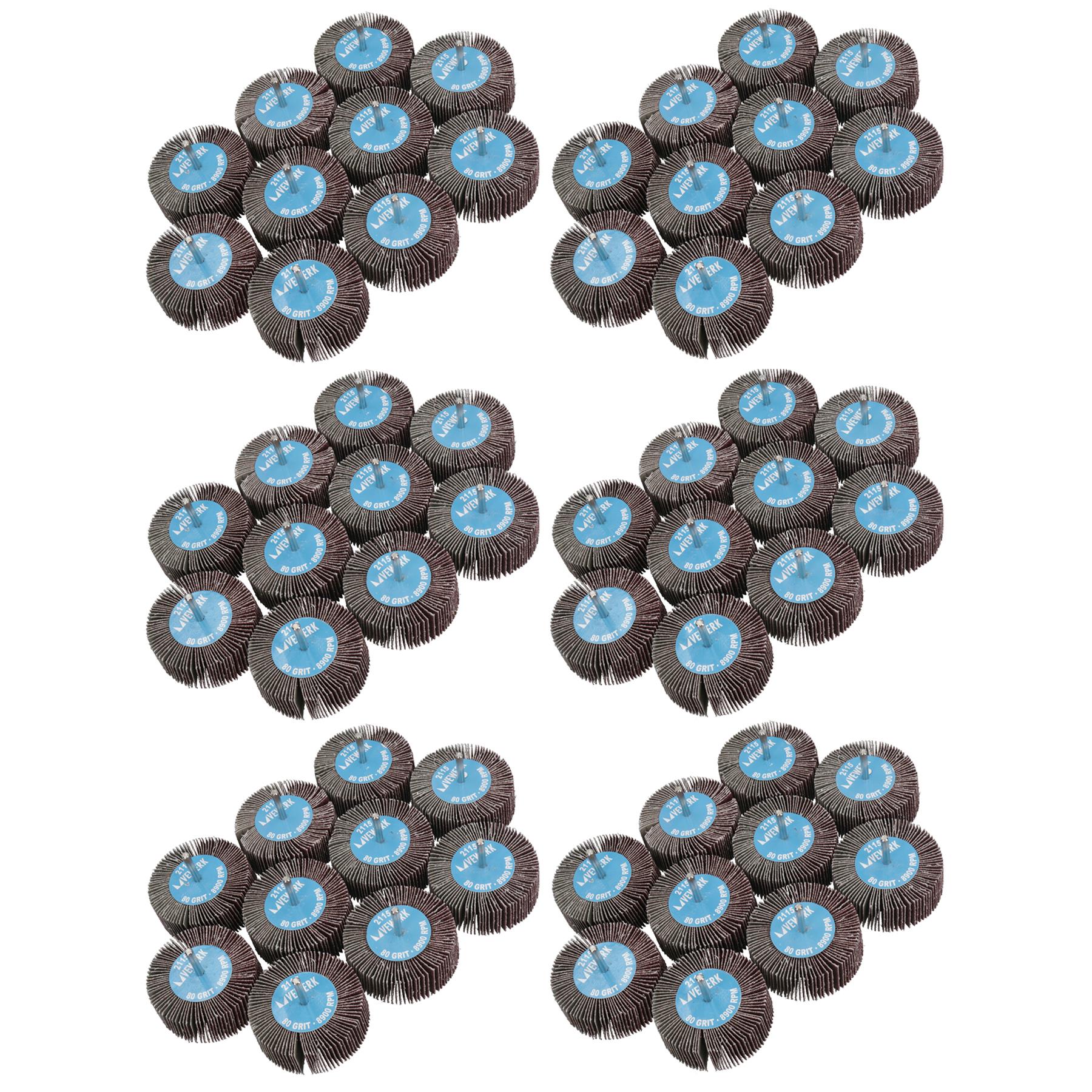 80 Grit 80mm Flap Wheel Disc Abrasive Sanding Pads For Drills Grinders 6mm Shank