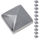 Metal Fence Post Caps for Fence Posts 100mm x 100mm Protector Cover Silver