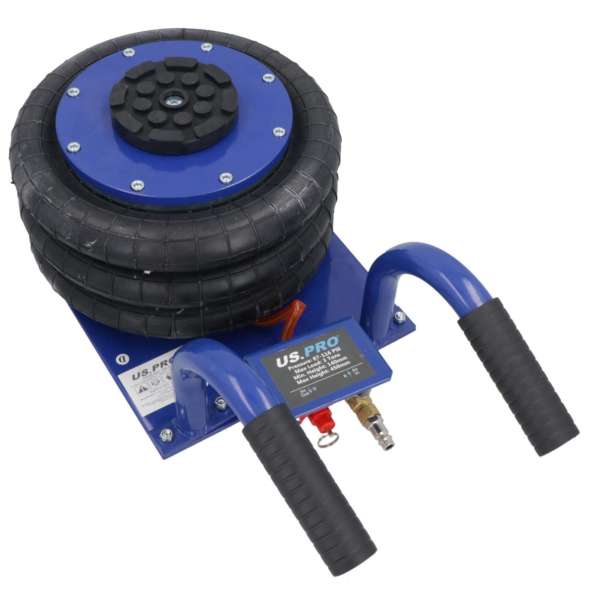 Pneumatic Triple Air Bag Jack 3 Ton Capacity 140 – 450mm For Cars SUV’s Vans