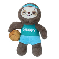 Plush Soft Sporty Sloth Snappy Dog Toy Cuddly Play Toy Gift With Squeak