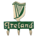 Irische Irland Mantel Jacke Schlüssel Aufhänger/Rack 3 Haken/Klammern Wand Halle Haus Harfe