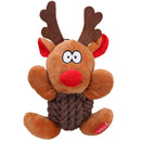Dog Christmas Gift Reindeer Knottie Squeaky Plush Rope Play Toy Xmas Present