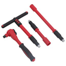 Coffret d'outils et d'accessoires pour douilles métriques isolées VDE à entraînement 3/8" 16 pièces hexagonales + barre en T