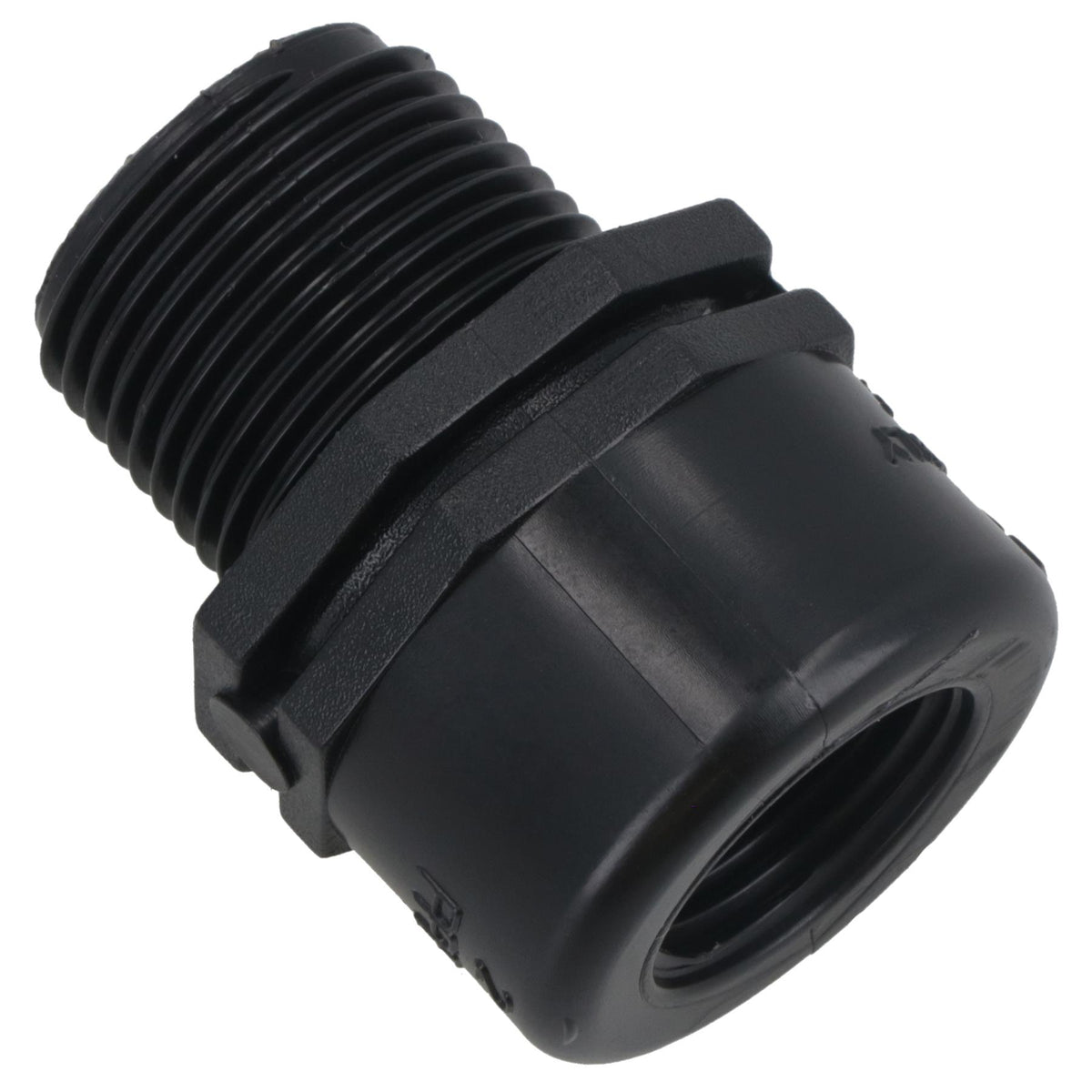 Polypropylene PP Threaded Reducing Socket Male – Female 3/4in – 1/2in BSP