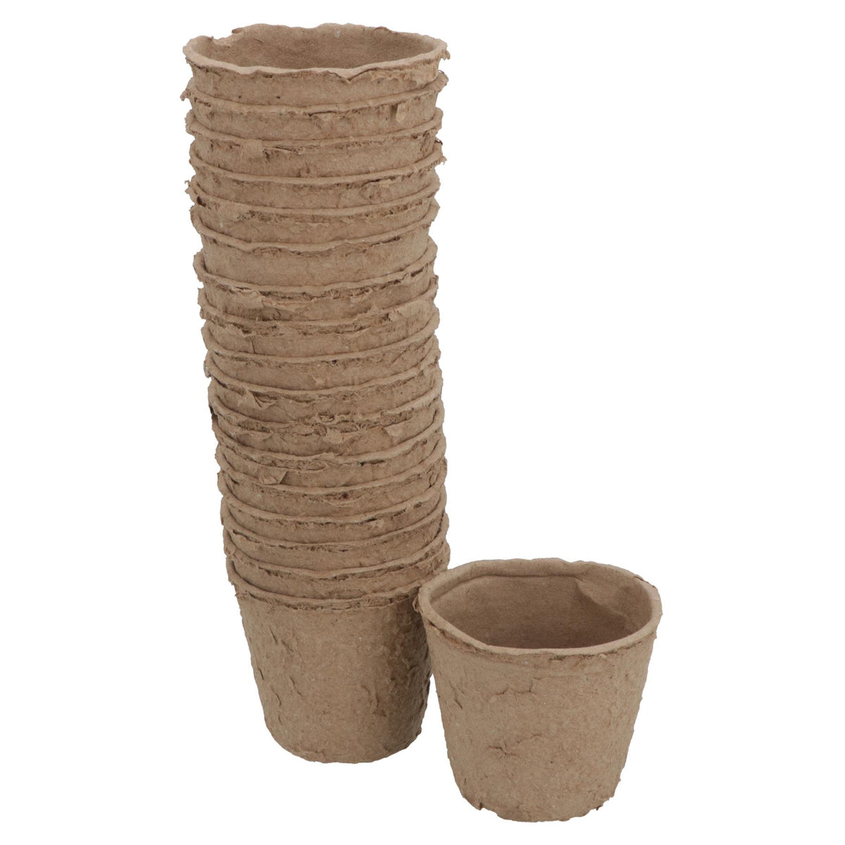 Biodegradable Fibre Plant Pots For Seeds Seedlings Cuttings Round 6 x 6.5cm