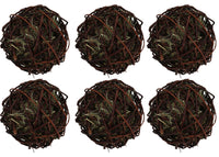 6PK Large Small Animal Guinea Edible Gnaw Weave Ball Boredom Breaker Toy