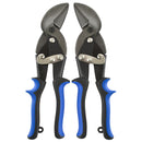 2pc Fully Offset Aviation 10" (254mm) Tin Snips Cutters Blades Shears Grip TE882