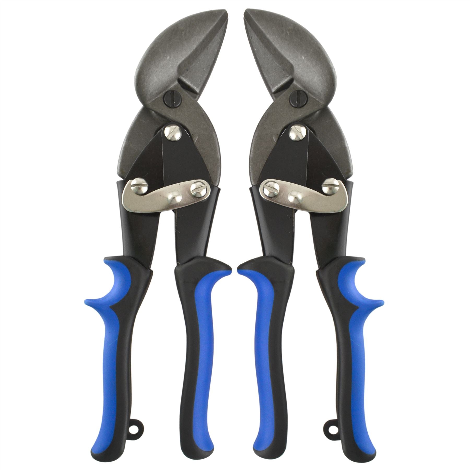 2pc Fully Offset Aviation 10" (254mm) Tin Snips Cutters Blades Shears Grip TE882