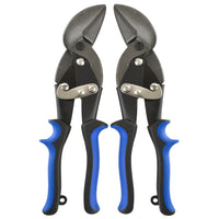 2pc Fully Offset Aviation 10" (254mm) Tin Snips Cutters Blades Shears Grip TE882