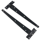 Heavy Duty T Tee Hinge For Sheds Gates Black Powder Coated Finish 4 – 18 Inch