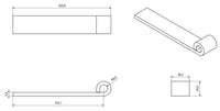 Straight Strap Tailgate Hinge Eyelet for 12.5mm Pin Weld On Trailer Truck 150mm