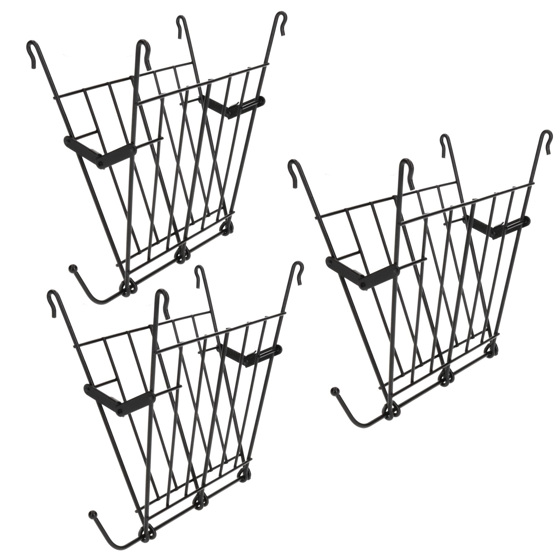 Lot de 3 supports à foin pliables en fil de fer pour petits animaux avec support à friandises pour lapin, cochon d'Inde