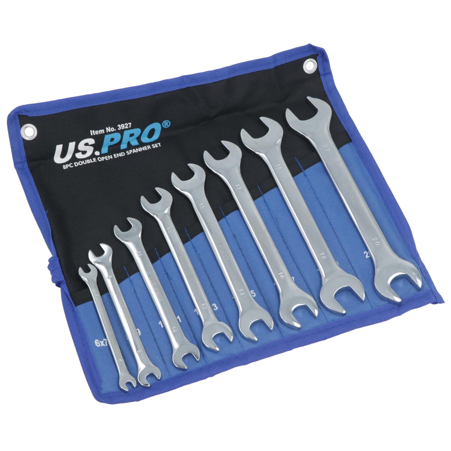 Double Ended Open Metric Spanner Set 6mm - 22mm 8pc 16 Sizes Bergen