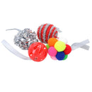 1pk Cat Kitten Festive Christmas Cracker Gift Contains 4 Different Textured Balls