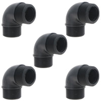 Polypropylene PP 1-1/4in BSP Male x Male Threaded 90° Elbow Connector