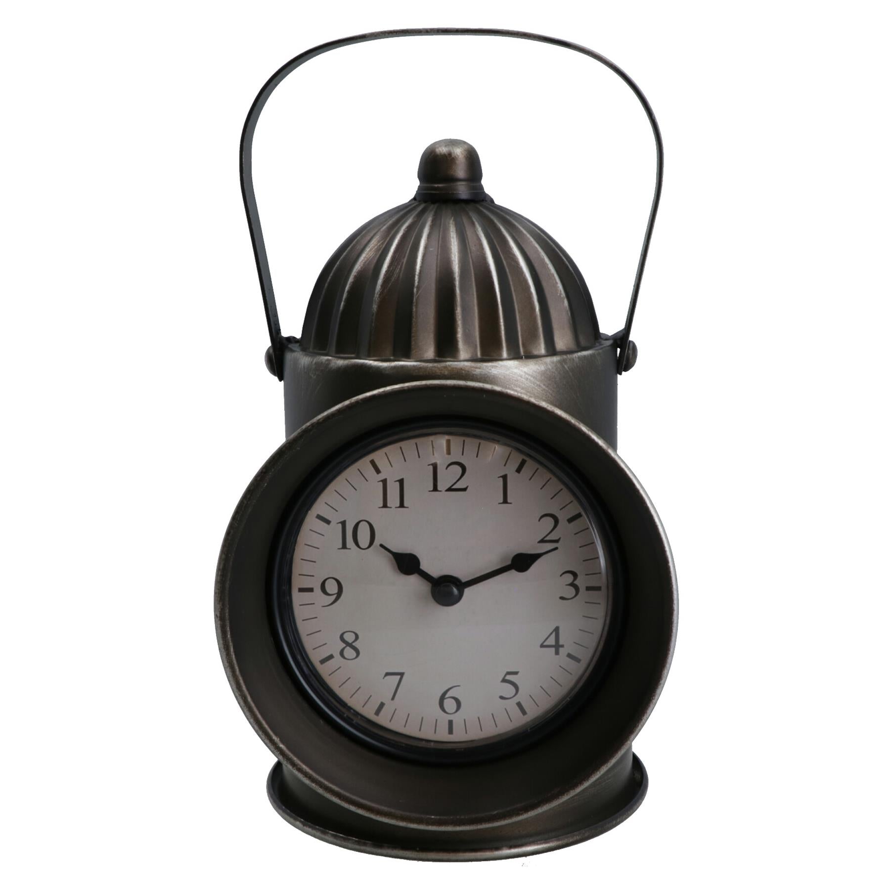 Railway Lamp Clock Industrial Style Mantel Engine Retro Home Decor Gift Metal