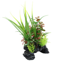 Natural Look Aquatic Aquarium Fish Tank Deco Plant on Rock Rotala 6x12x20cm