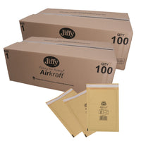 200pk Genuine Gold Jiffy Bag Airkraft Bubble Padded Mail Bag Envelope Size 1