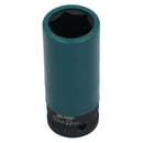 22mm 1/2" Drive Double Deep Metric Alloy Wheel Nut Thin Walled Impact Socket