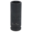 BERGEN AT021 Schlagschrauber-Steckschlüsseleinsatz, metrisch, 1/2 Zoll Antrieb, doppelt tief, Einzelsechskant, 21 mm