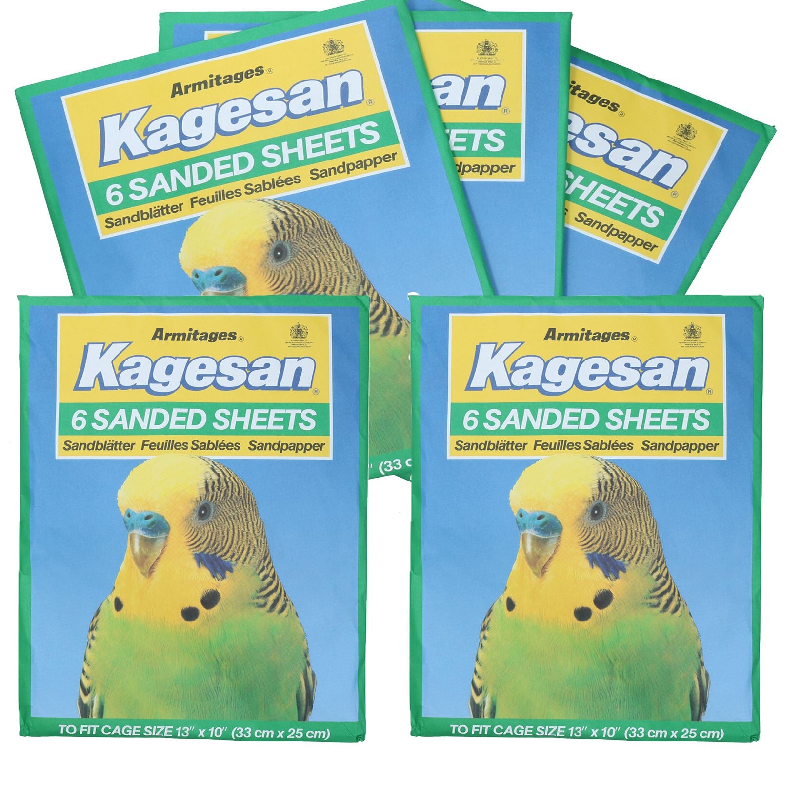 Sanded Sheets Sandpaper Cage Lining Budgies Caged Birds - 4 Sizes Available