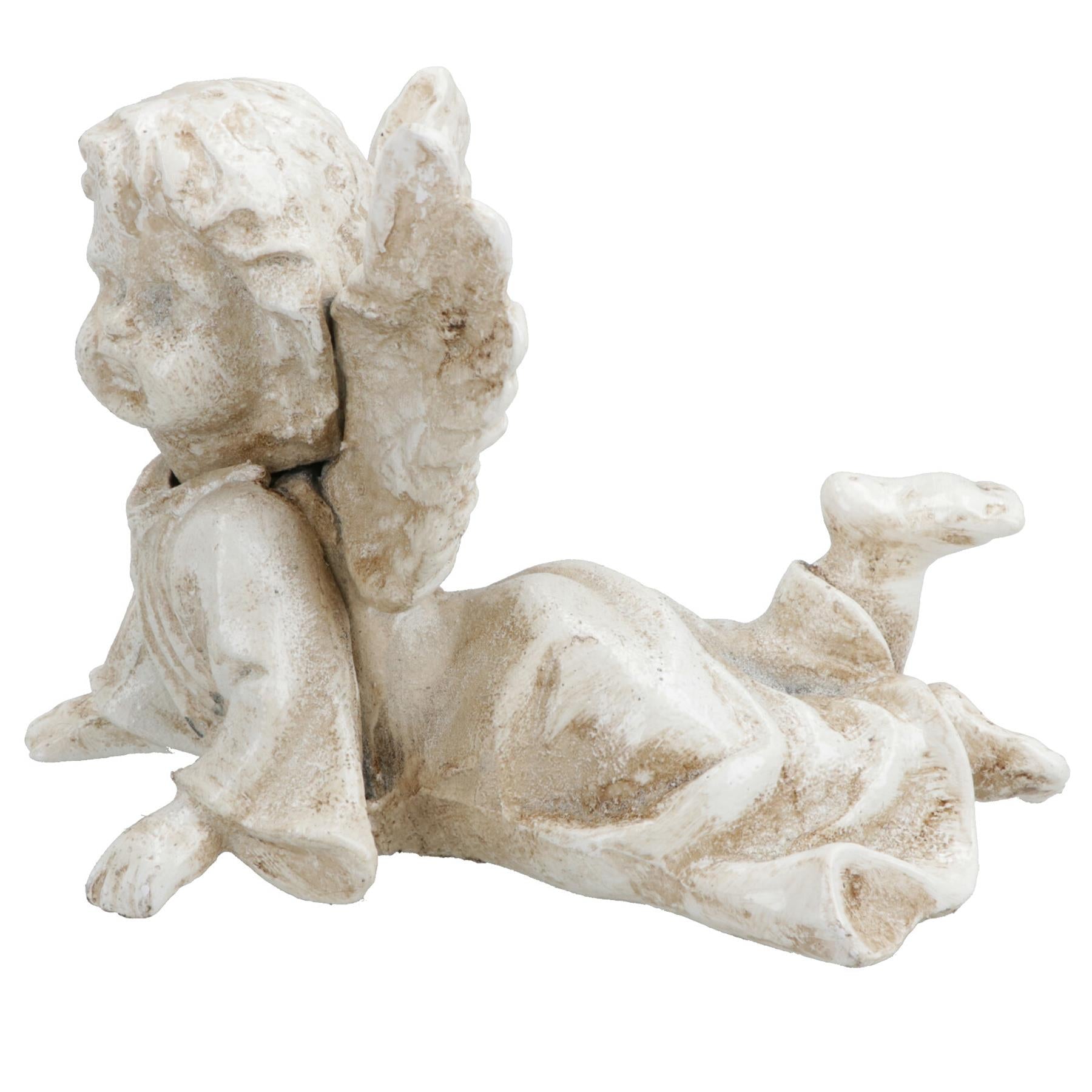 Cherub Angel Cast Iron Statue Figure Trophy Ornament Sculpture Desk Shelf