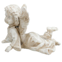 Cherub Angel Cast Iron Statue Figure Trophy Ornament Sculpture Desk Shelf