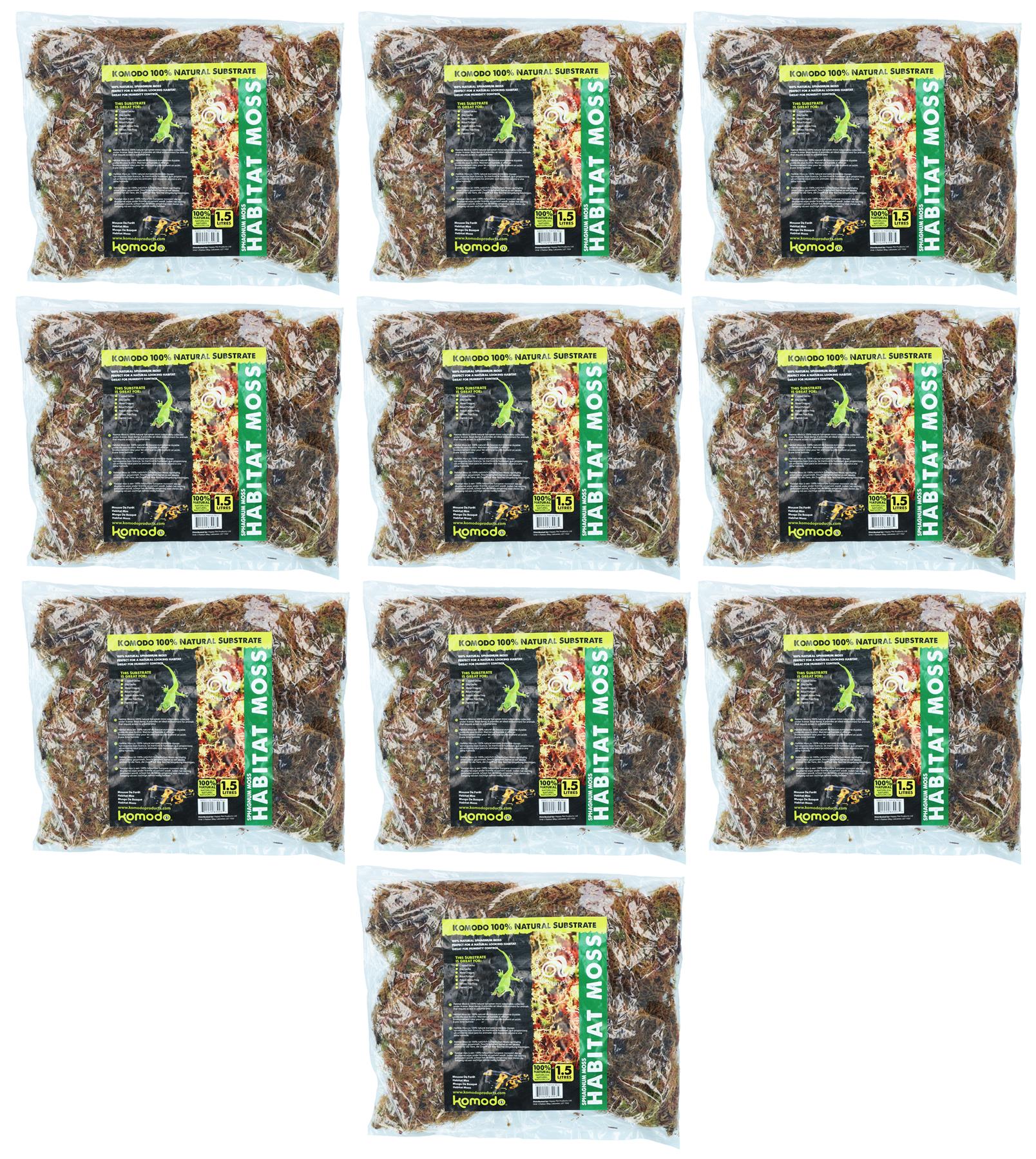 Substrat naturel en mousse d'habitat de 1,5 L pour reptiles, grenouilles, serpents, geckos