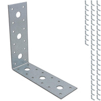 Timber Joist Angle Bracket Fastening Plate Galvanised Steel 150 x 150 x 50mm