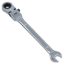 8mm Flexible Headed Ratchet Spanner Wrench Lockable Head 72 Teeth Bi-hex