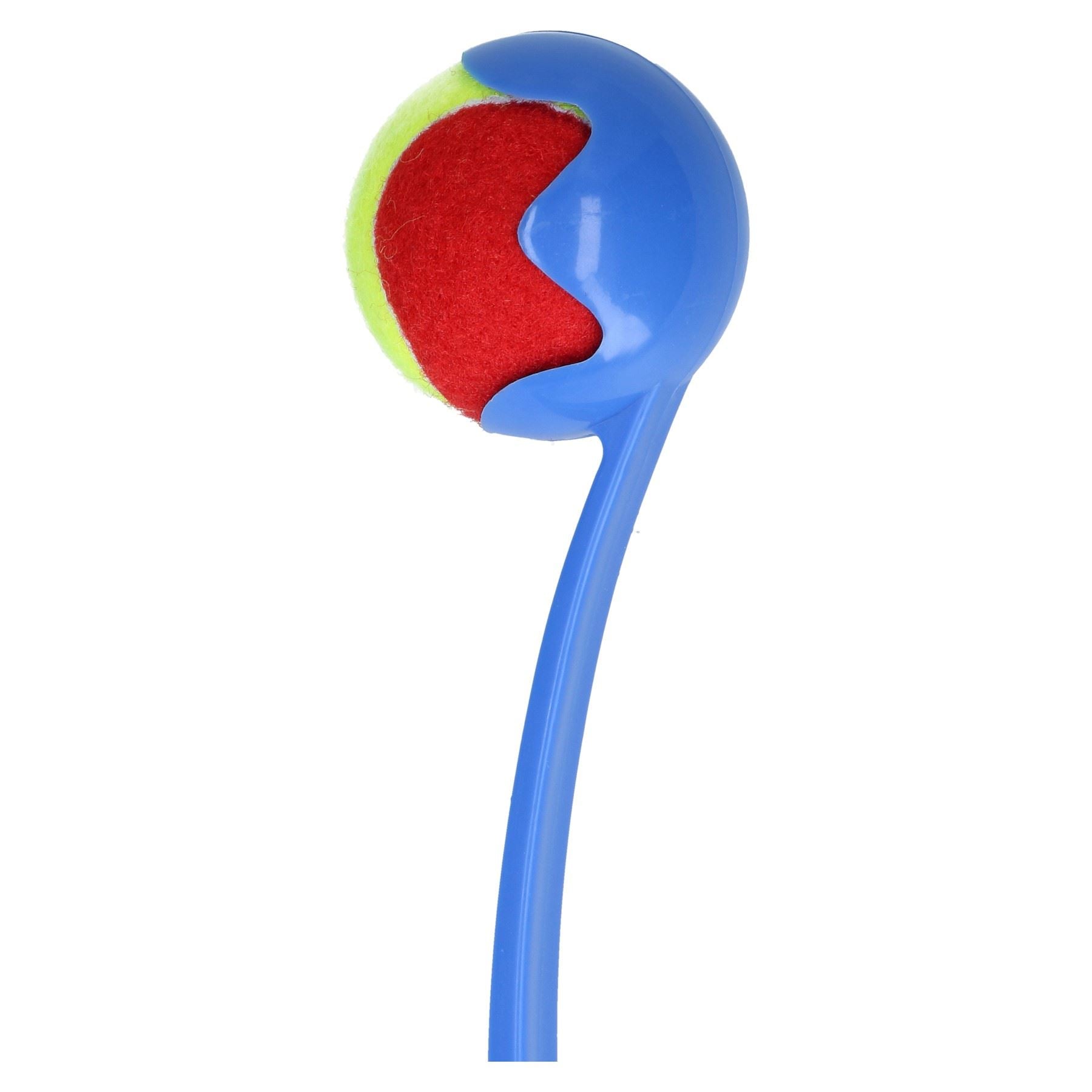 Blue Jolly Doggy Fetch Toy Dog Tennis Ball Thrower With 1x Ball