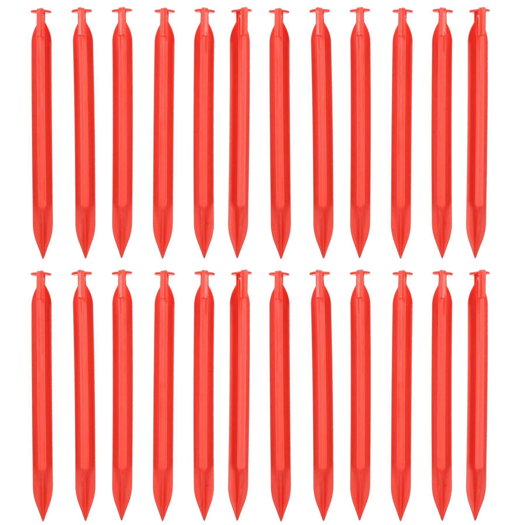 24pc Heavy Duty Plastic Tent Awnings Marquees Pegs For Camping 220mm Long