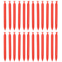 Lot de 24 piquets de tente en plastique robuste pour le camping, 220 mm de long