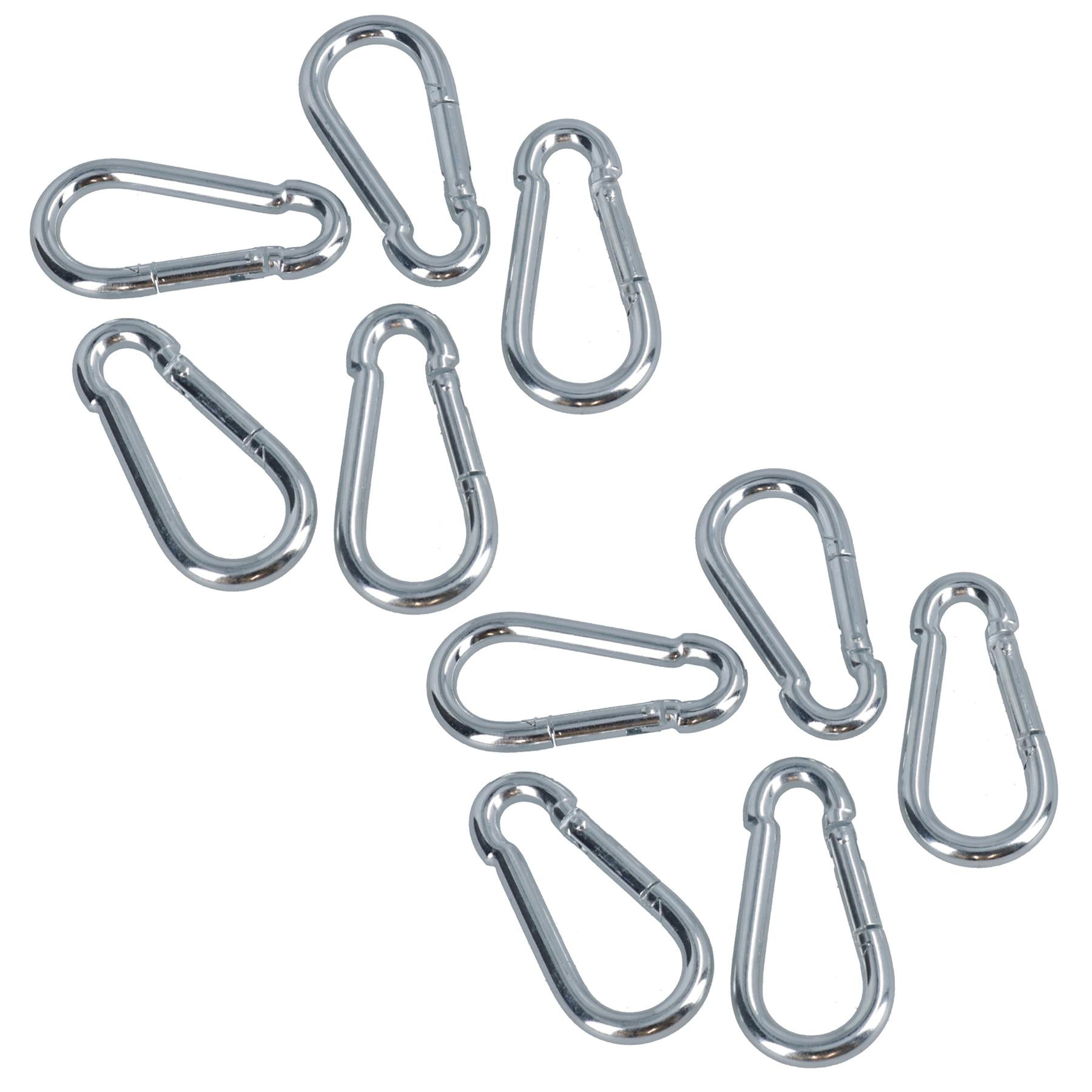 Carabiner Hook Clip Snap Hook Spring Loaded 8mm x 80mm 150kg Capacity